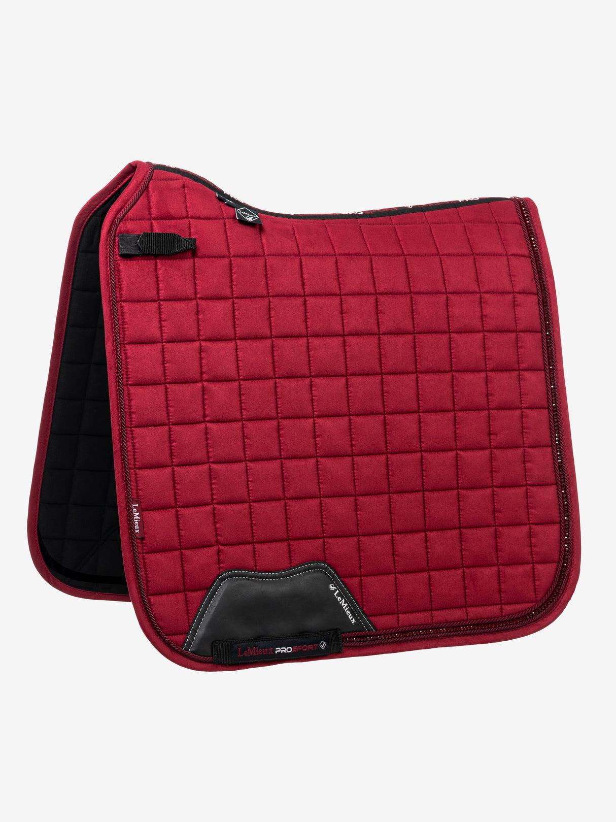 LeMieux Diamante Dressage Square Saddle Pad Burgundy