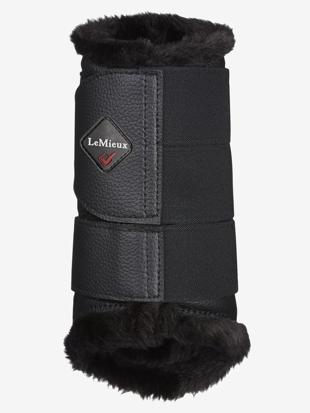 LeMieux Fleece Lined Brushing Boots Black/Black