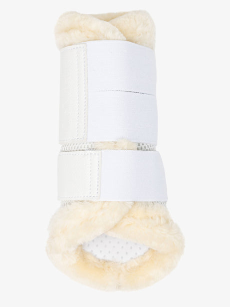 LeMieux Fleece Edged Mesh Brushing Boots White/Natural