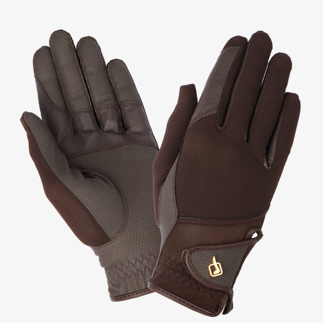 LeMieux Pro Mesh Gloves Brown Impulsion Elite Equine Wear