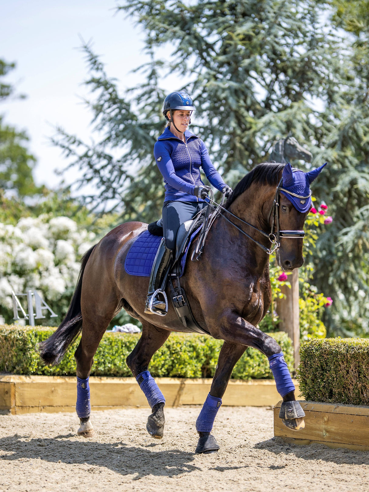 LeMieux Loire Classic Dressage Square Saddle Pad Ink Blue