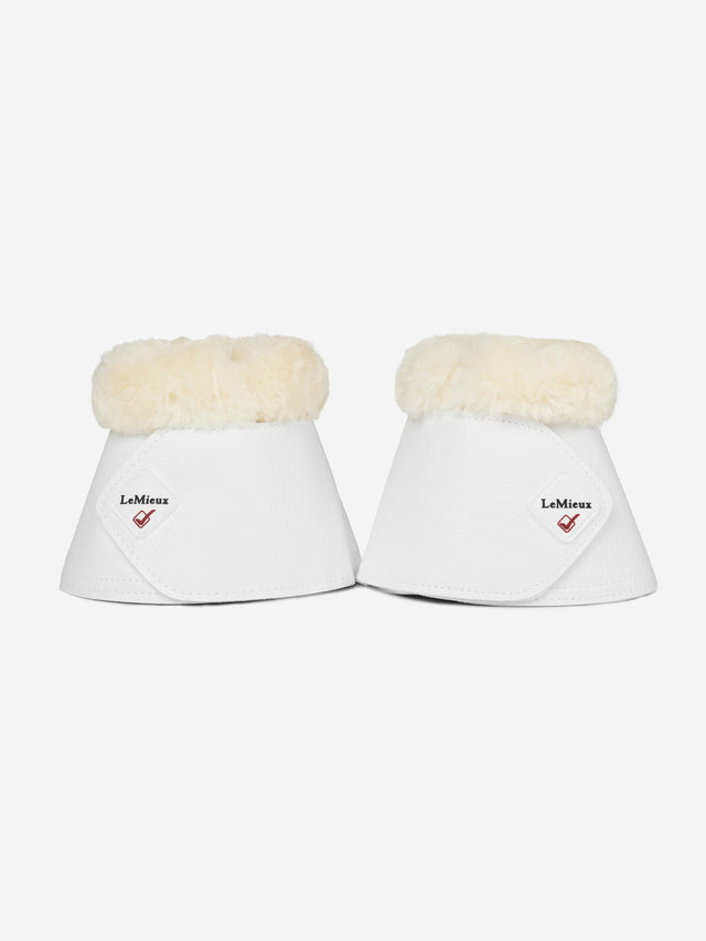 LeMieux Fleece Over Reach Boots White/Natural