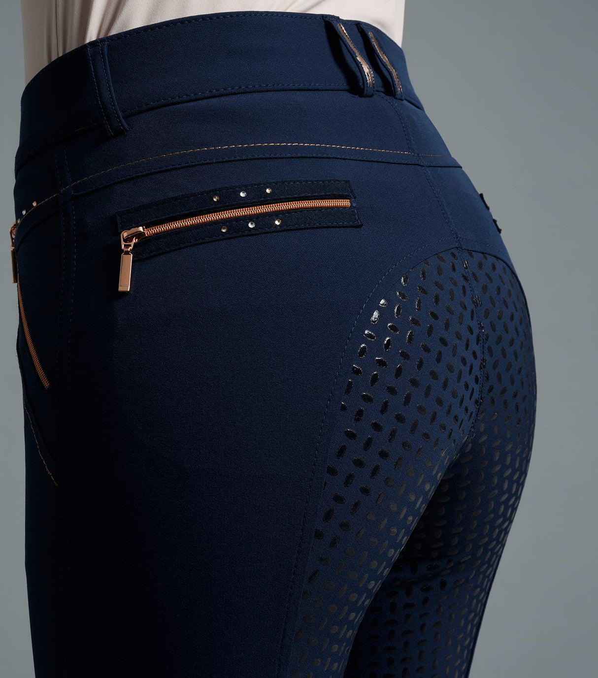 Premier Equine Milliania Ladies Full Seat Gel Riding Breeches Navy