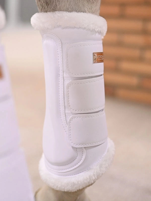 Equestrian Stockholm Fleece Brushing Boots White Moonless Night