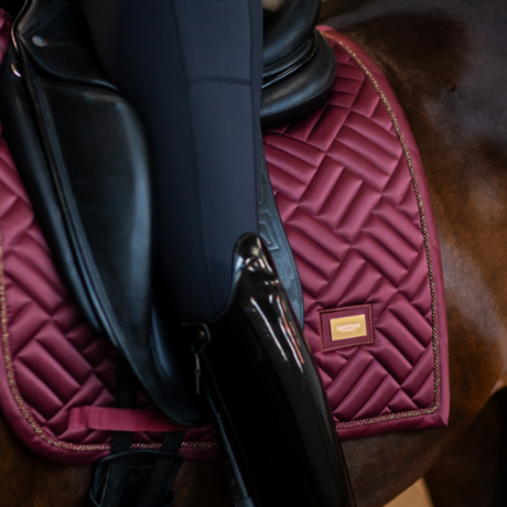 Equestrian Stockholm Modern Dressage Saddle Pad New Maroon