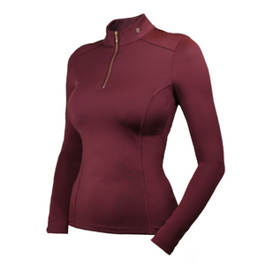 Equestrian Stockholm Essential Mesh Base Layer New Maroon