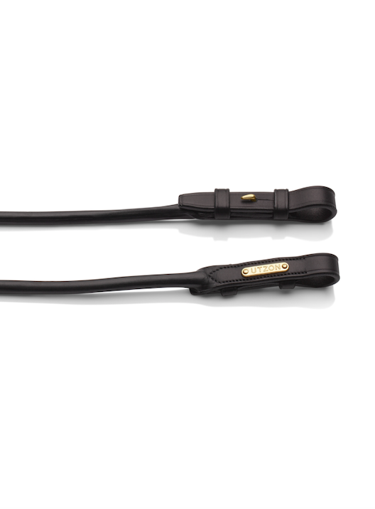 Utzon Equestrian Rolled Leather Webbed Reins