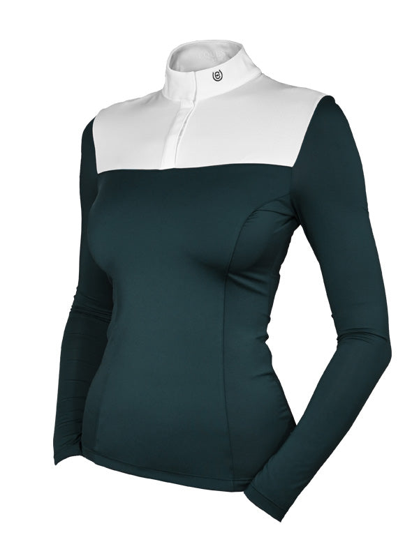Equestrian Stockholm Fine Line Long-Sleeve Competition Top Dramatic Monday