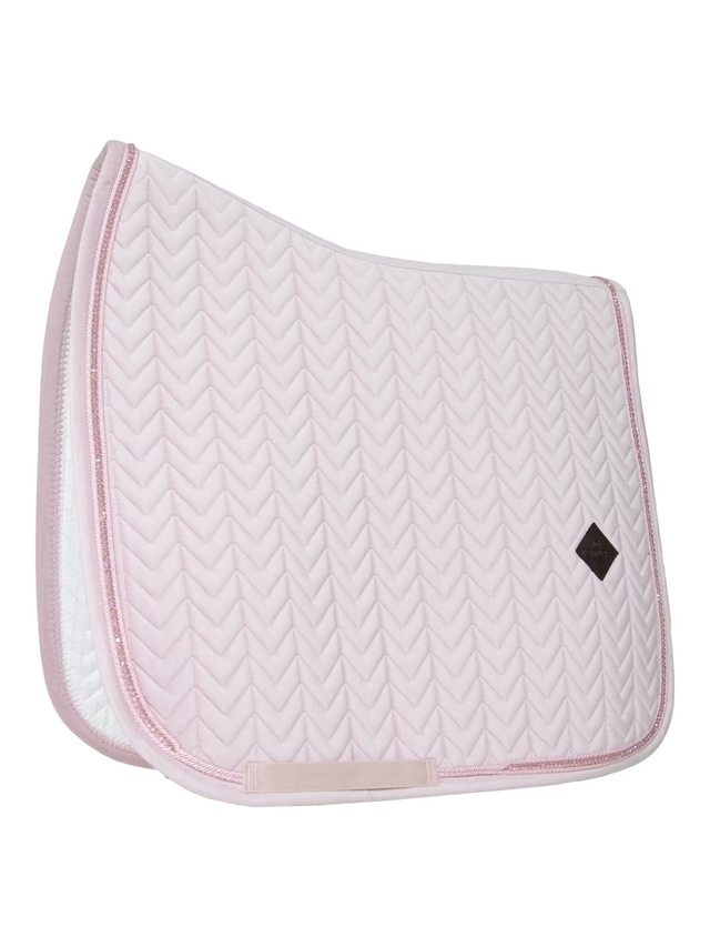Kentucky Horsewear Velvet Pearls Dressage Saddle Pad Soft Rose