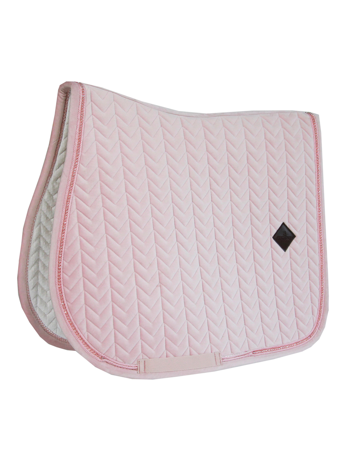 Kentucky Horsewear Velvet Pearls Jump Saddle Pad Soft Rose