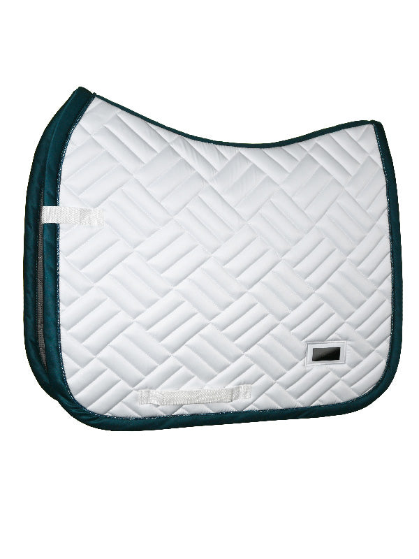 Equestrian Stockholm Modern Dressage Saddle Pad White Dramatic Monday