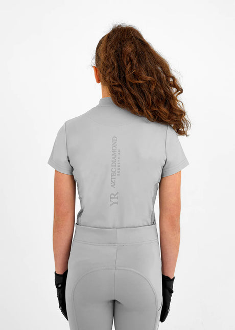 Aztec Diamond Young Rider Short Sleeve Base Layer Grey