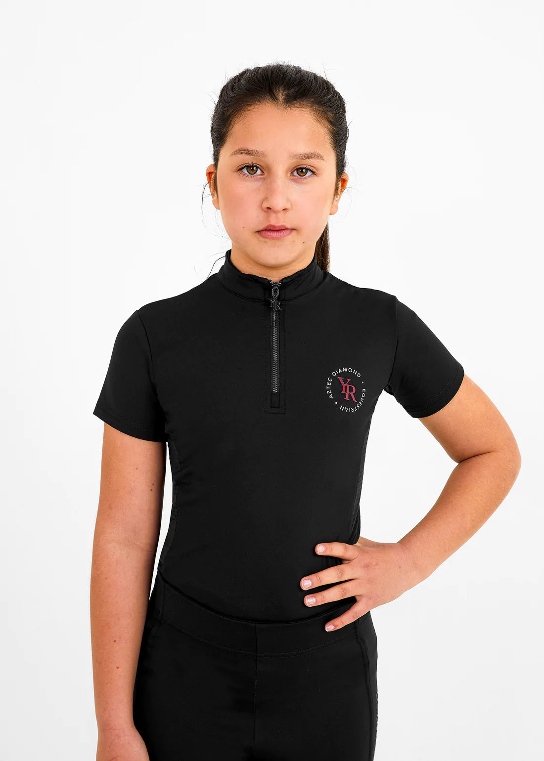 Aztec Diamond Young Rider Short Sleeve Base Layer Black
