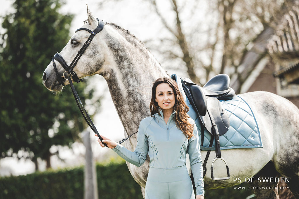 PS of Sweden Floret Dressage Saddle Pad Aqua