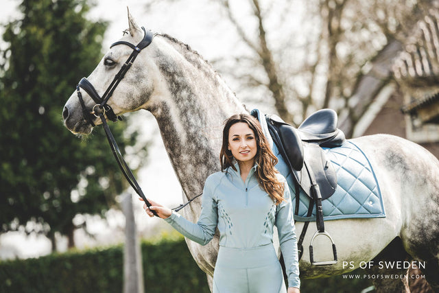 PS of Sweden Floret Dressage Saddle Pad Aqua