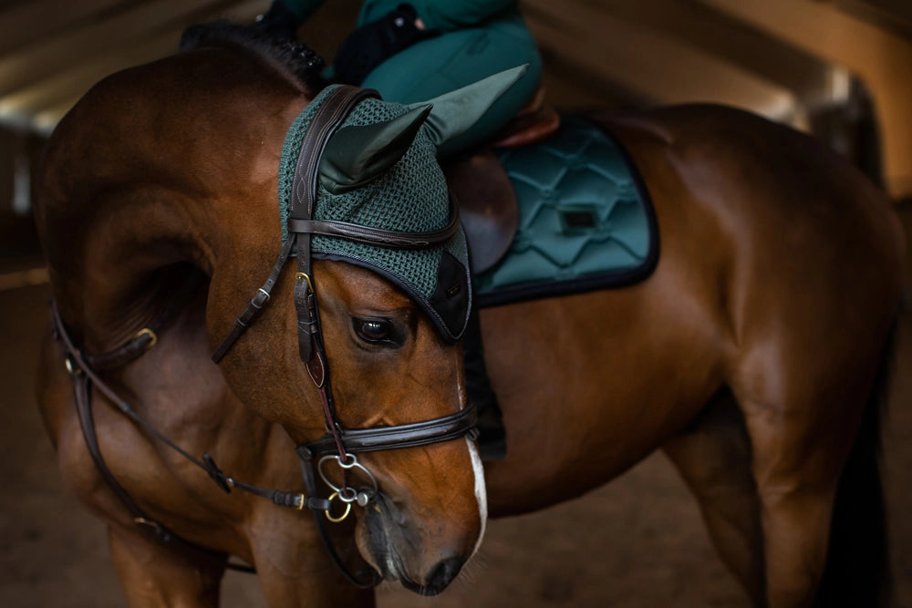 Equestrian Stockholm Ear Bonnet Sycamore Green