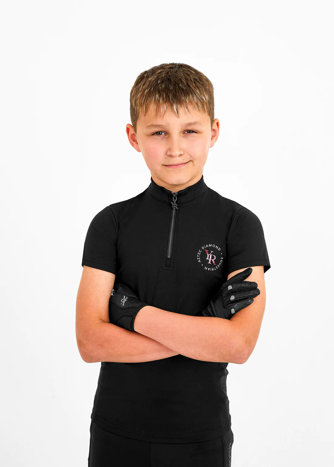 Aztec Diamond Young Rider Short Sleeve Base Layer Black