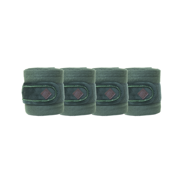 Kentucky Horsewear Velvet Pearls Bandages Pine Green