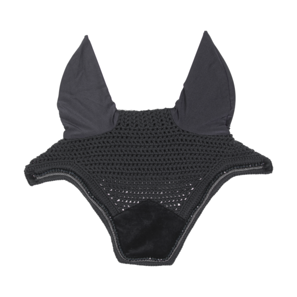 Kentucky Horsewear Velvet Pearls Wellington Ear Bonnet Black