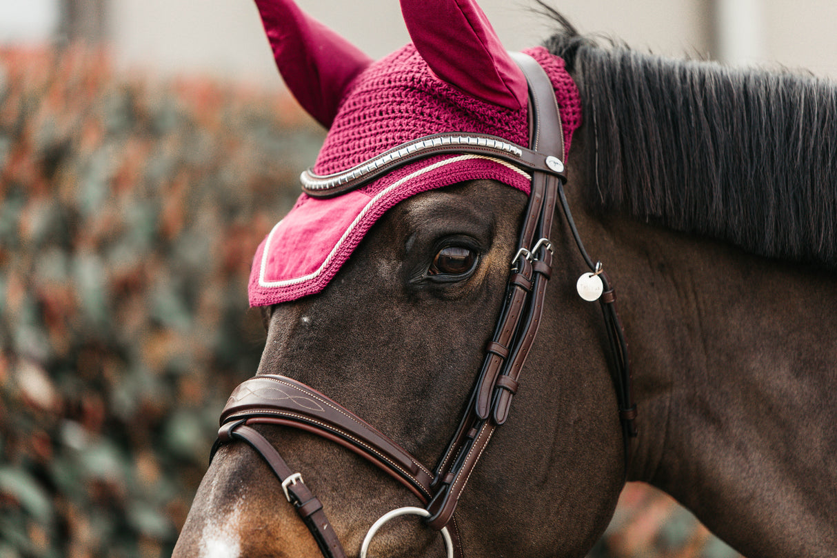 Kentucky Velvet Wellington Ear Bonnet Fuchsia