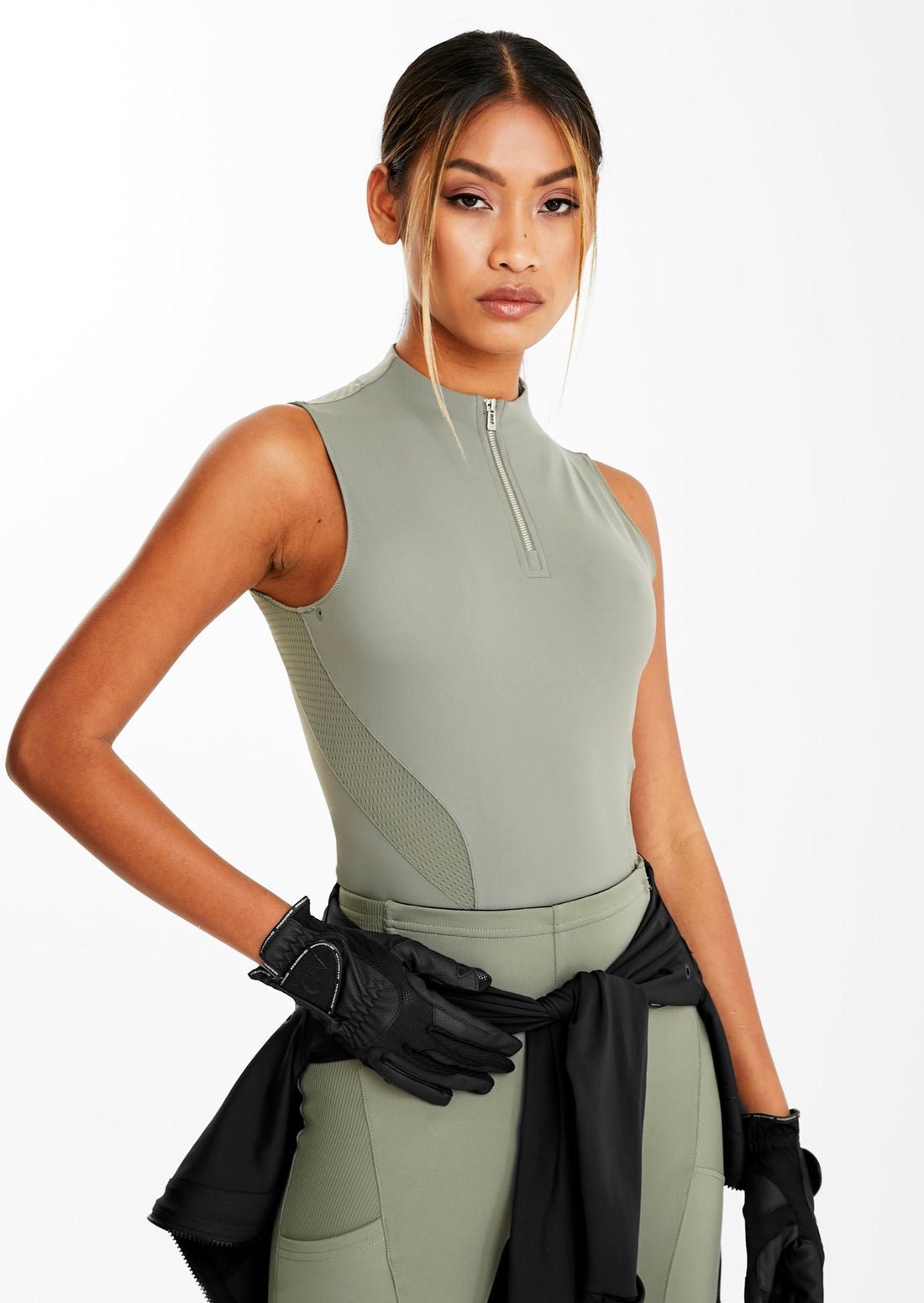 Aztec Diamond Sleeveless Base Layer Khaki