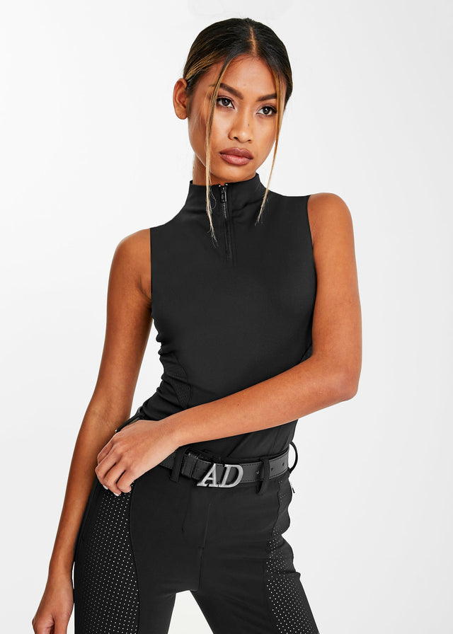 Aztec Diamond Sleeveless Base Layer Black
