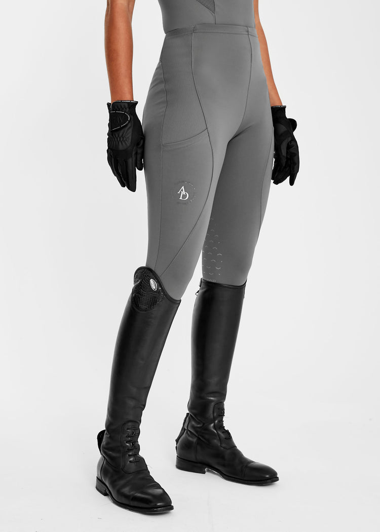 Aztec Diamond Icon Riding Leggings Charcoal