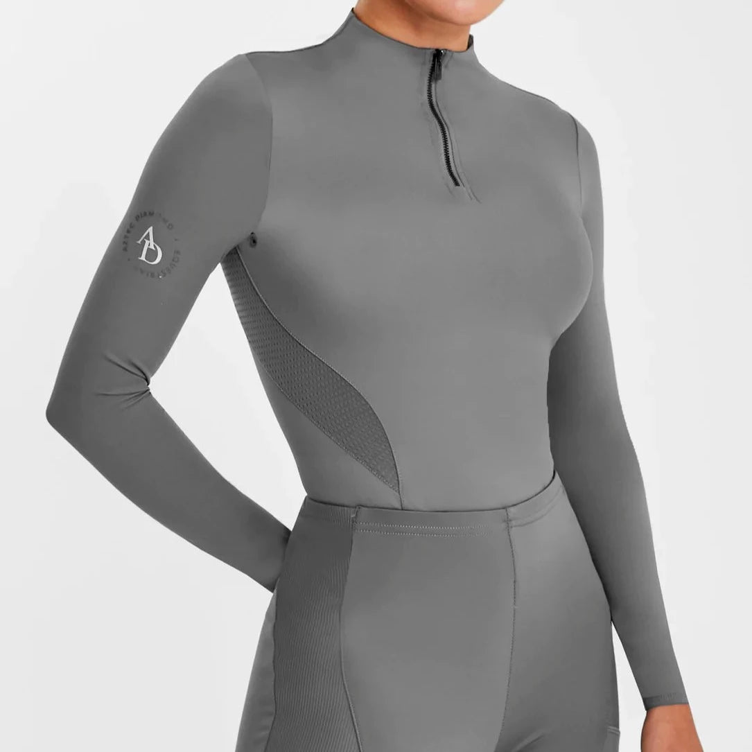 Aztec Diamond Icon Long Sleeve Base Layer Charcoal