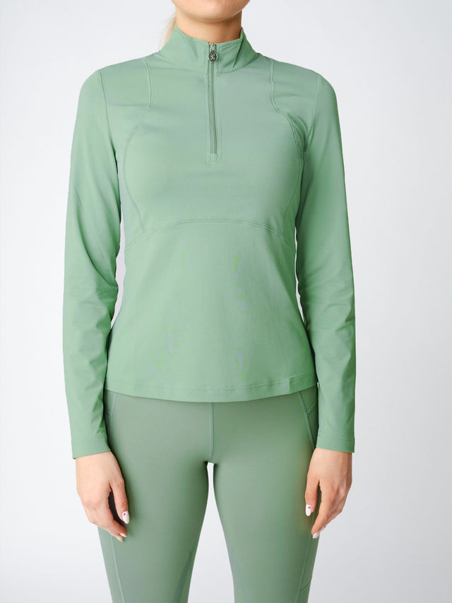 PS of Sweden Adele Long Sleeve Base Layer Khaki Green