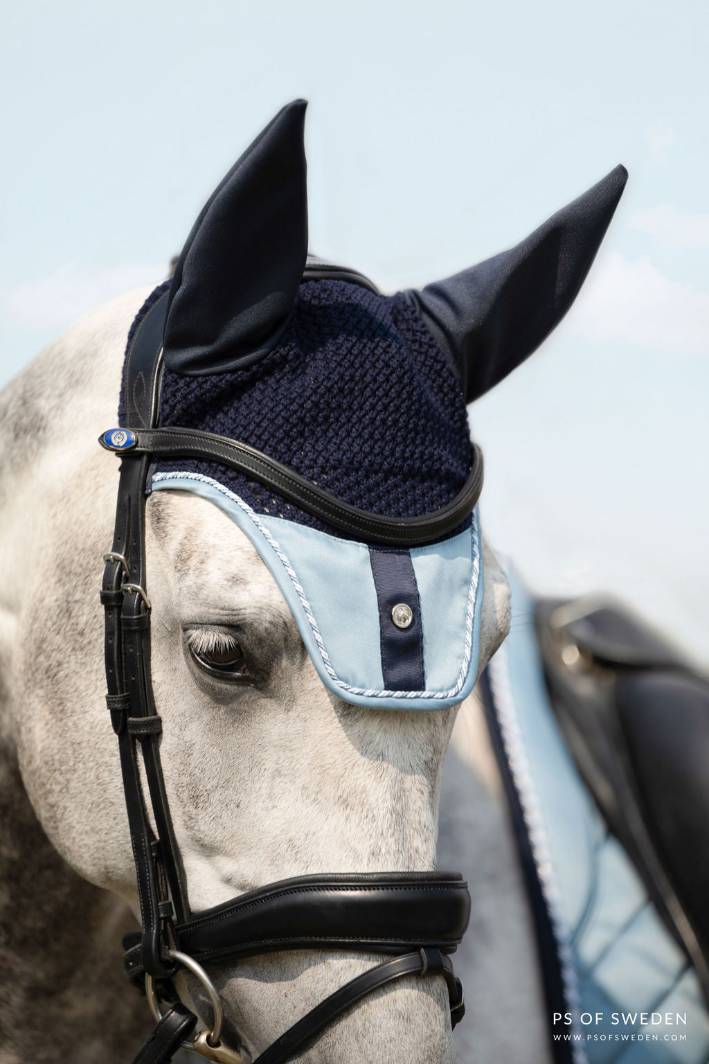 PS of Sweden Bow Ear Bonnet Aqua