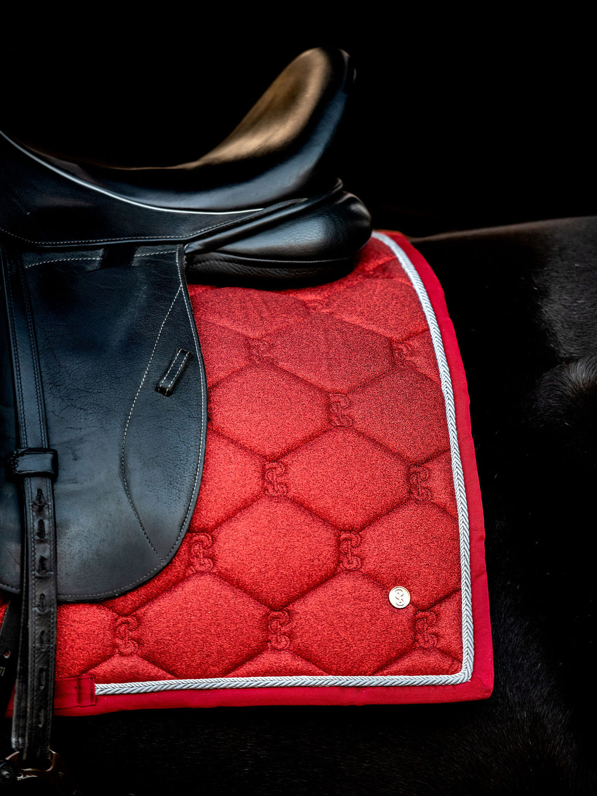 PS of Sweden Stardust Dressage Saddle Pad Dark Red