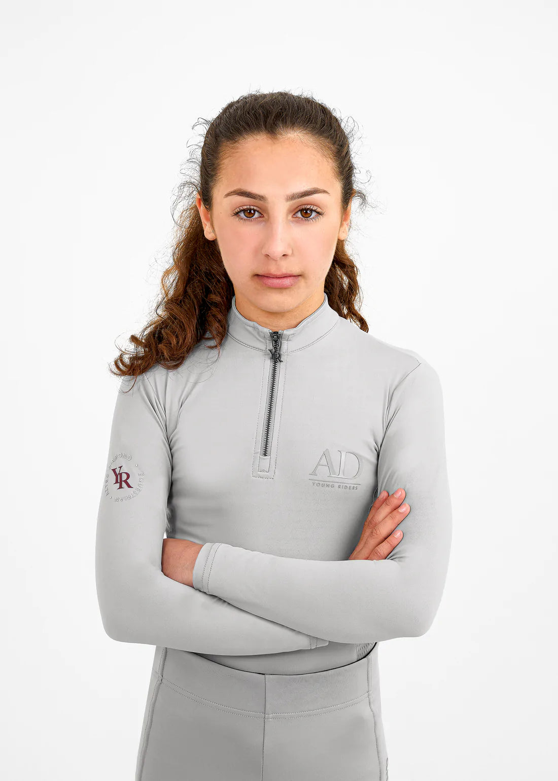 Aztec Diamond Young Rider Long Sleeve Base Layer Grey