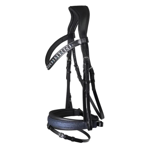 SD Design Hollywood Glamorous Noseband Black/Blueberry Twinkle