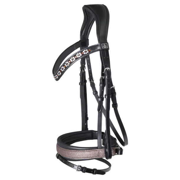 SD Design Hollywood Glamorous Noseband Black/Dazzling Chocolate