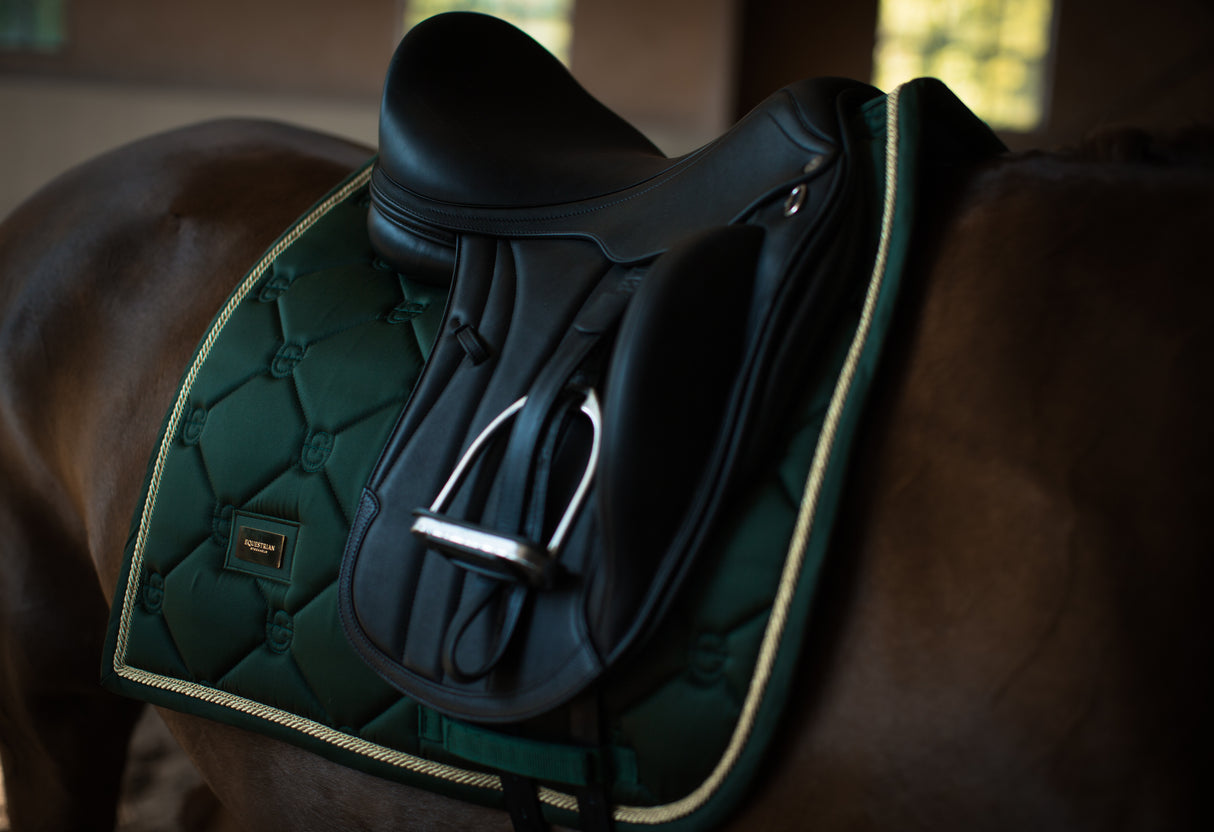 Equestrian Stockholm Dressage Saddle Pad Forest Green