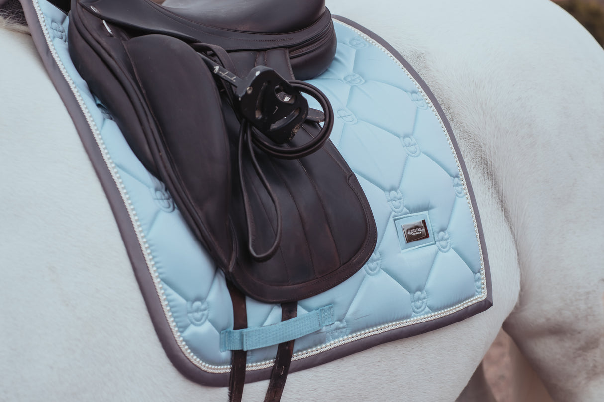 Equestrian Stockholm Dressage Saddle Pad Ice Blue