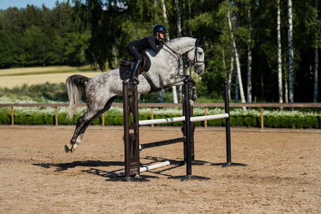 Equestrian Stockholm Jump Saddle Pad All Black Glimmer