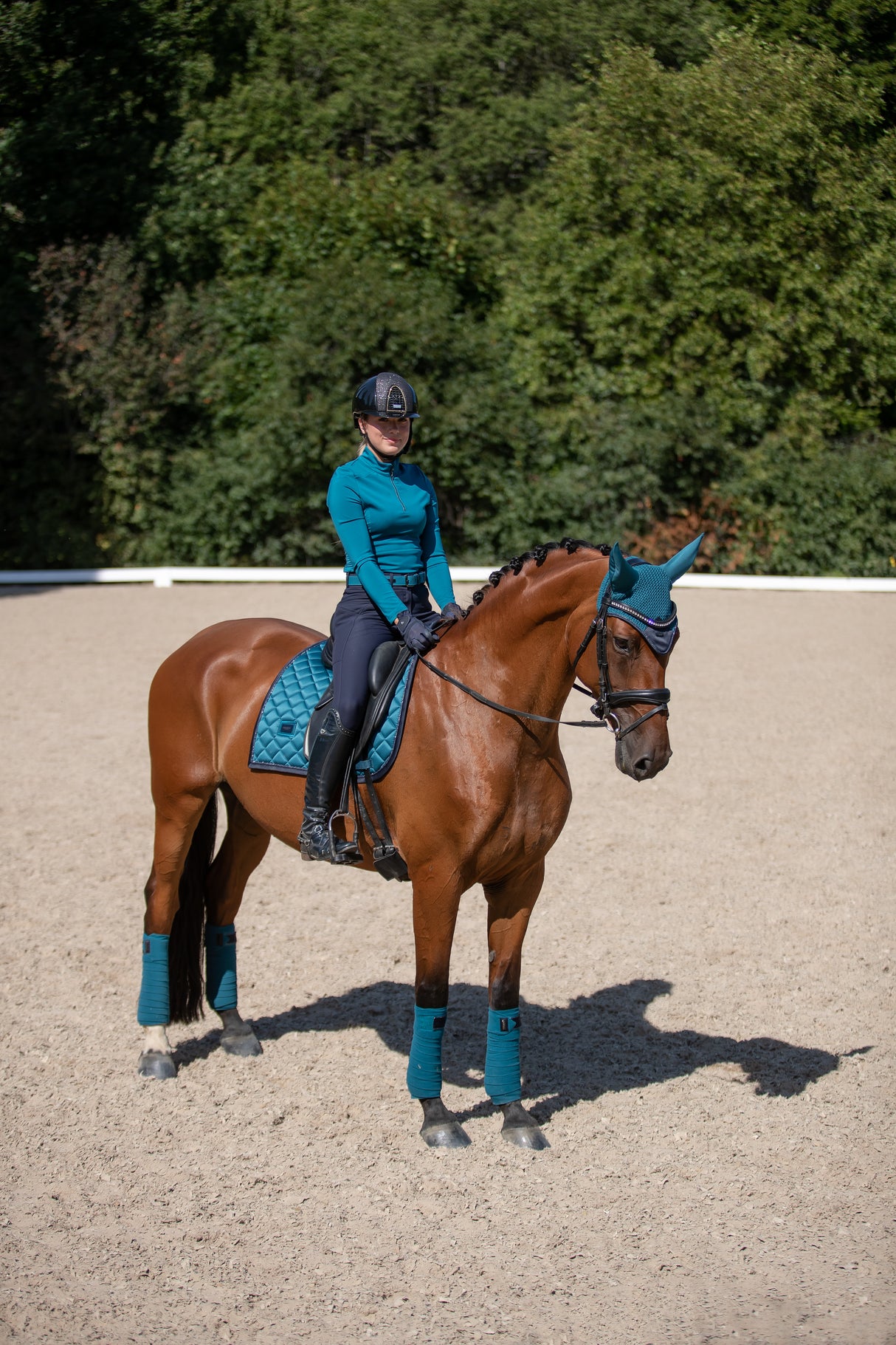 Equestrian Stockholm Dressage Saddle Pad Aurora Blues