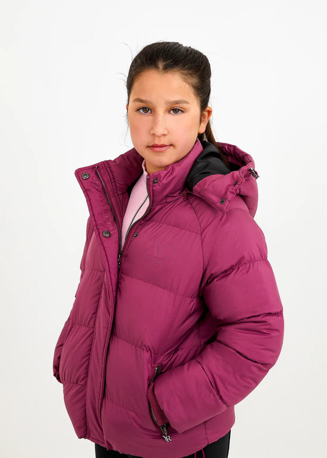 Aztec Diamond Young Rider Puffer Jacket Pink