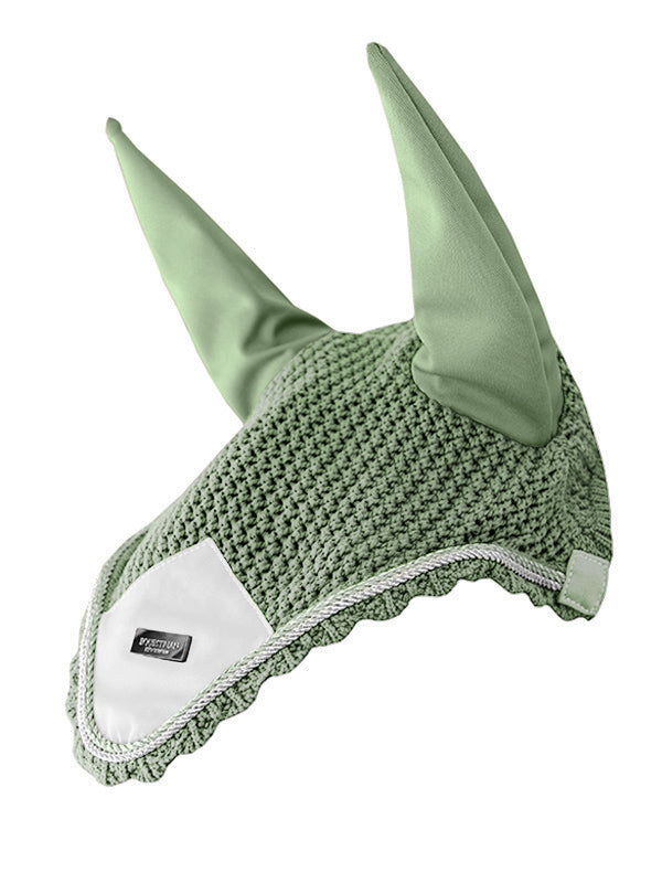 Equestrian Stockholm Ear Bonnet Pistachio White