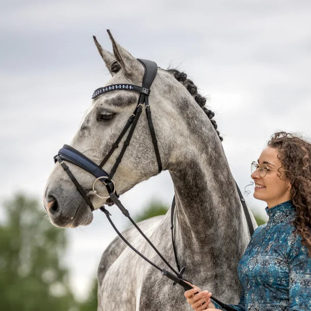 SD Design Hollywood Glamorous Noseband Black/Blueberry Twinkle