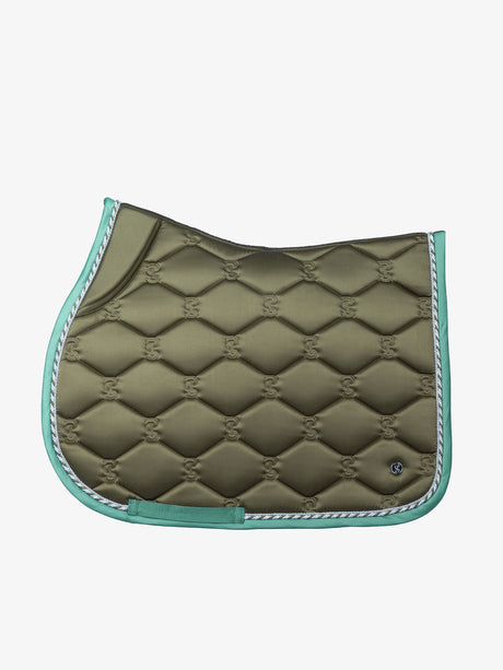 PS of Sweden Signature Jump Saddle Pad & Ear Bonnet Olive