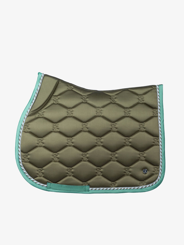 PS of Sweden Signature Jump Saddle Pad & Ear Bonnet Olive