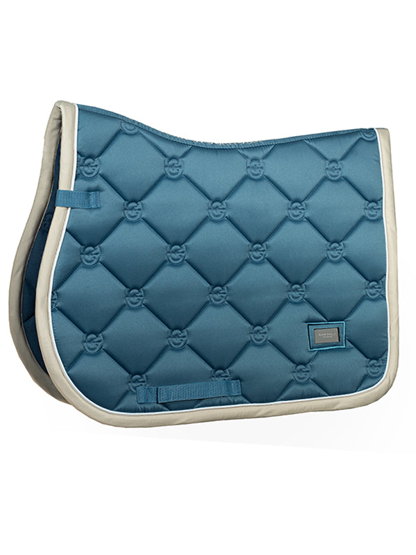 Equestrian Stockholm Jump Saddle Pad Stone Blue