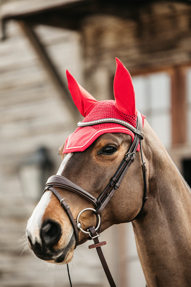 Kentucky Velvet Wellington Ear Bonnet Red