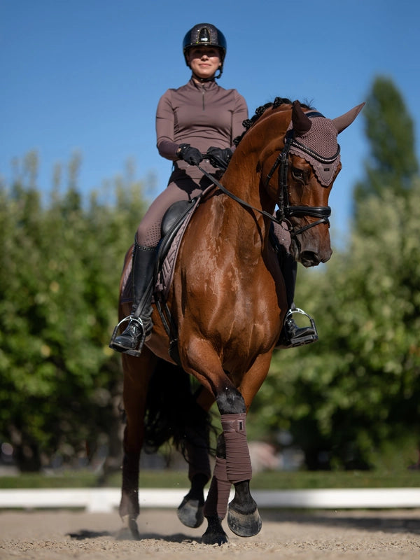 Equestrian Stockholm Ear Bonnet Amaranth
