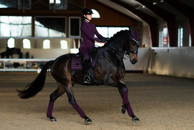 Equestrian Stockholm Dressage Saddle Pad Sportive Black Raven