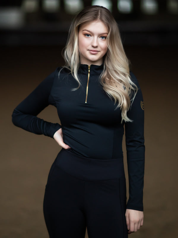 Equestrian Stockholm Vision Base Layer Black Gold