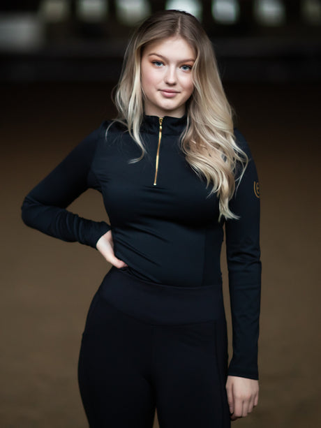 Equestrian Stockholm Vision Base Layer Black Gold