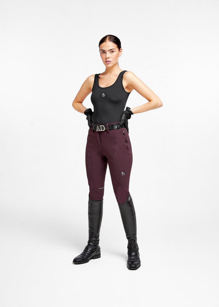 Aztec Diamond Performance Breeches Maroon